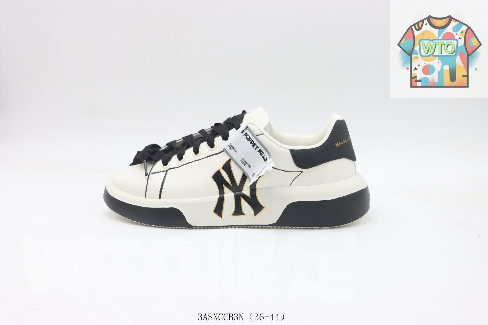今日 MLB エムエルビー ニューヨークヤンキーズ スクールシューズ ホワイトブラック 3ASXCCB3N