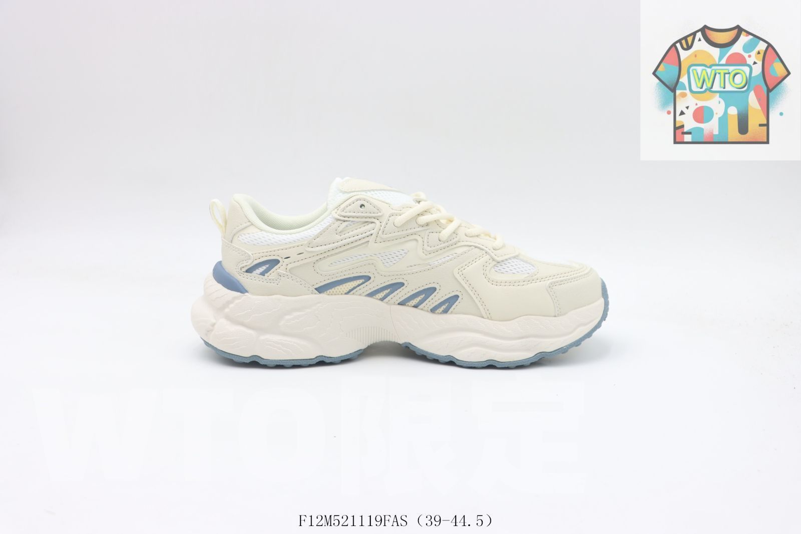 今日 Fila フィラ フィラのお父さんシューズ ホワイトブルー F12M521119FAS