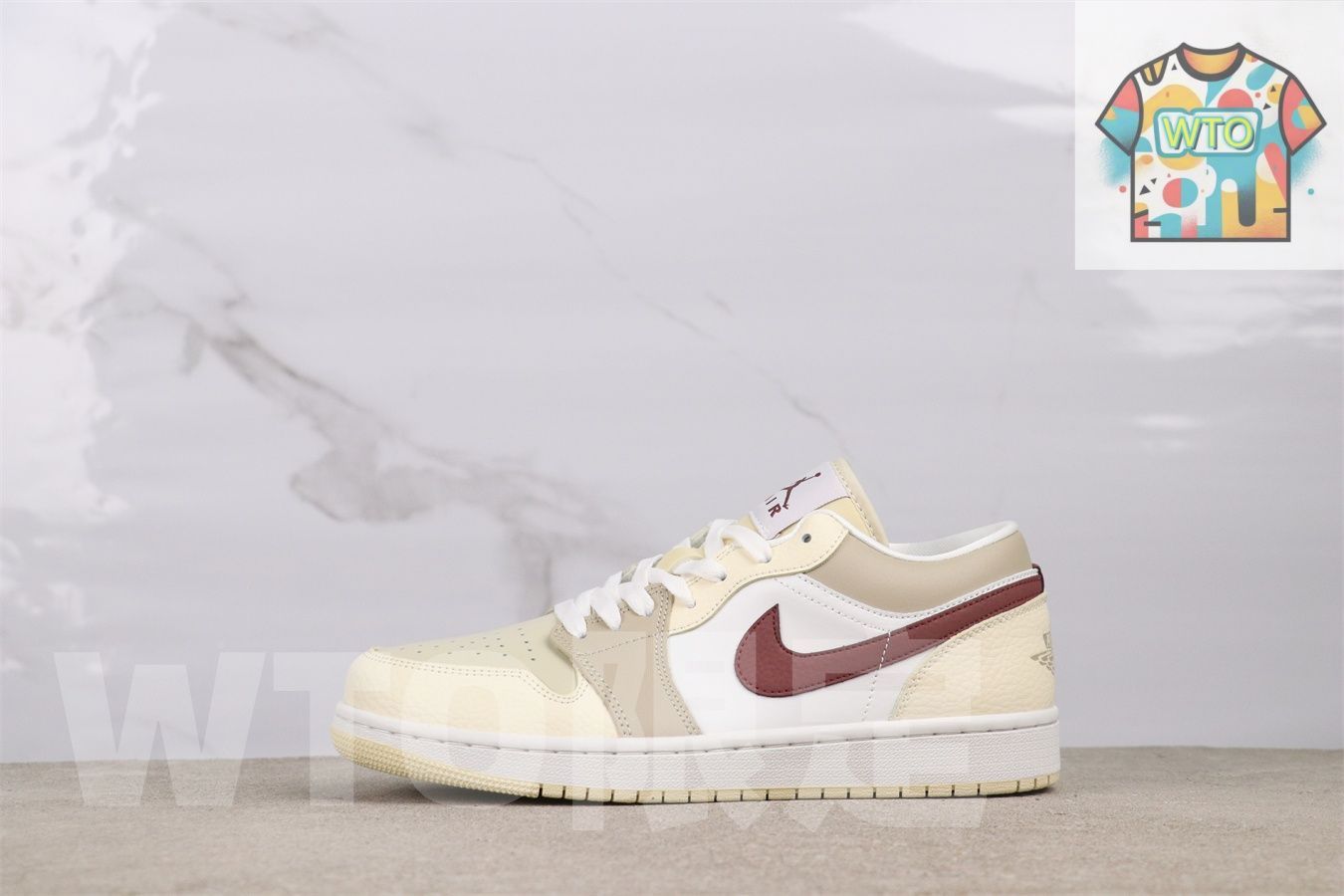 今日 エアジョーダンHV6530 - 100ライトブラウン -バーガンディ-WTO輸入2