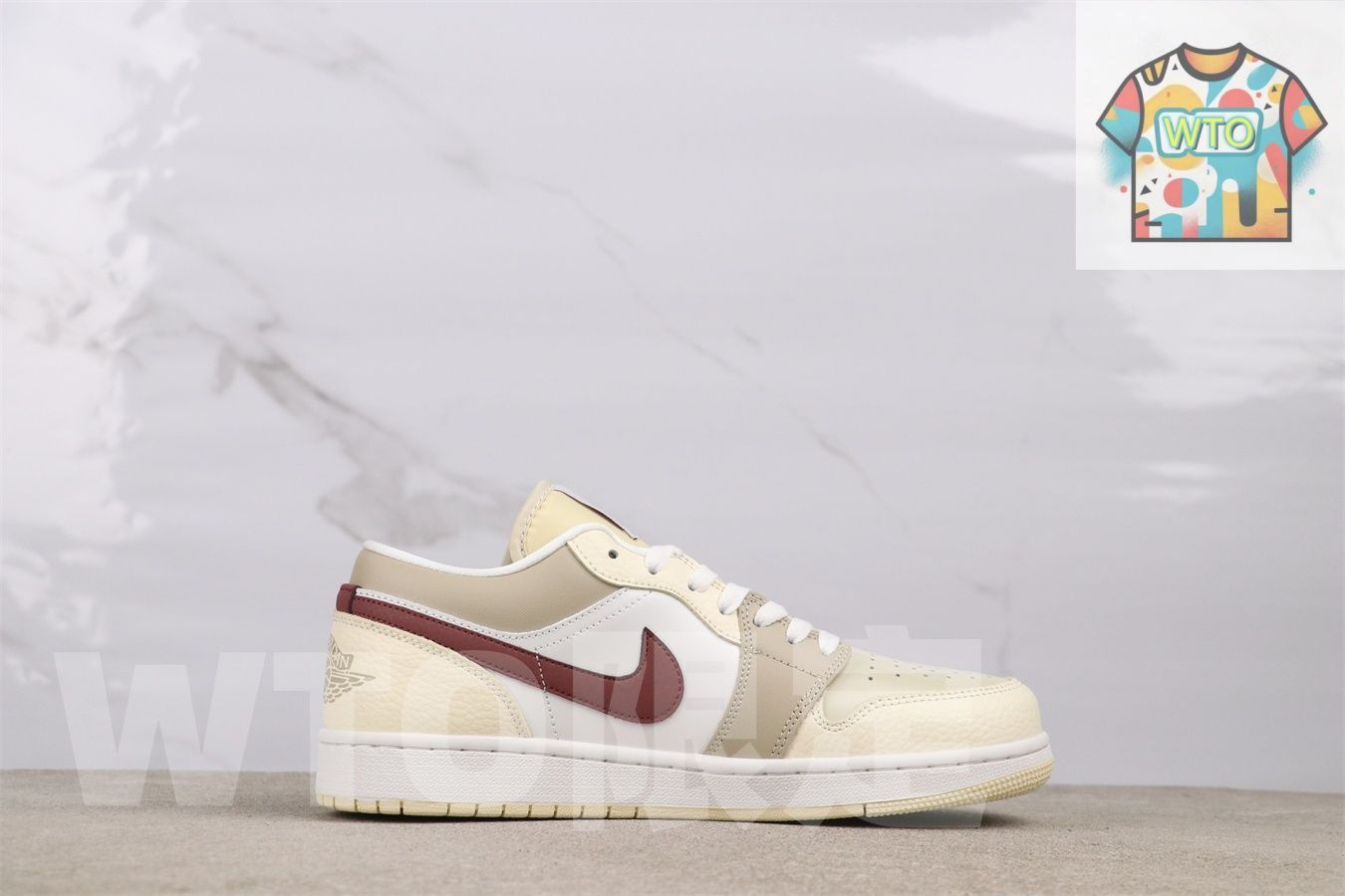 今日 エアジョーダンHV6530 - 100ライトブラウン -バーガンディ-WTO輸入2