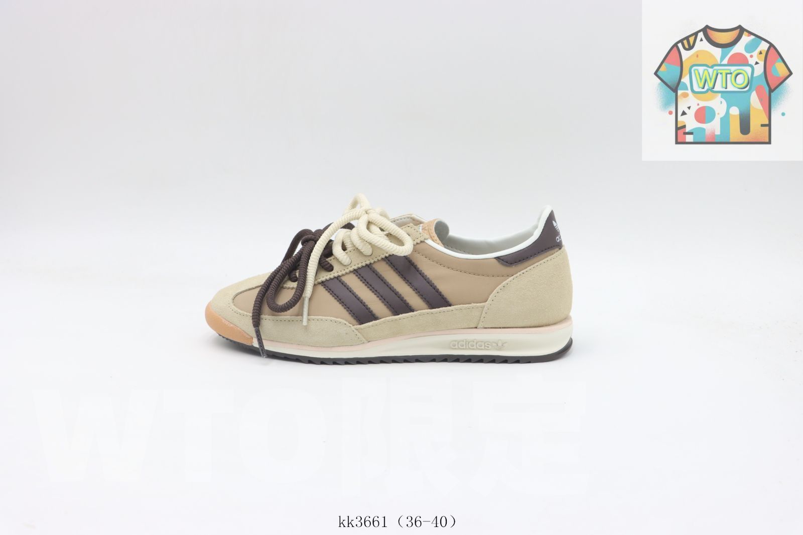 今日 Adidas アディダス ランニングシューズ カーキブラウン KK3661