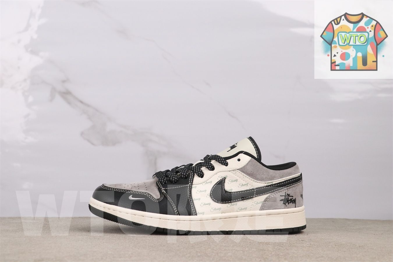 今日 Air Jordan 1 XS6086 - 016 ブラックグレー-WTO輸入2