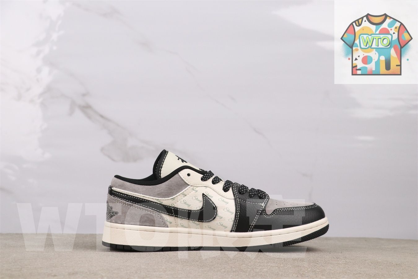 今日 Air Jordan 1 XS6086 - 016 ブラックグレー-WTO輸入2