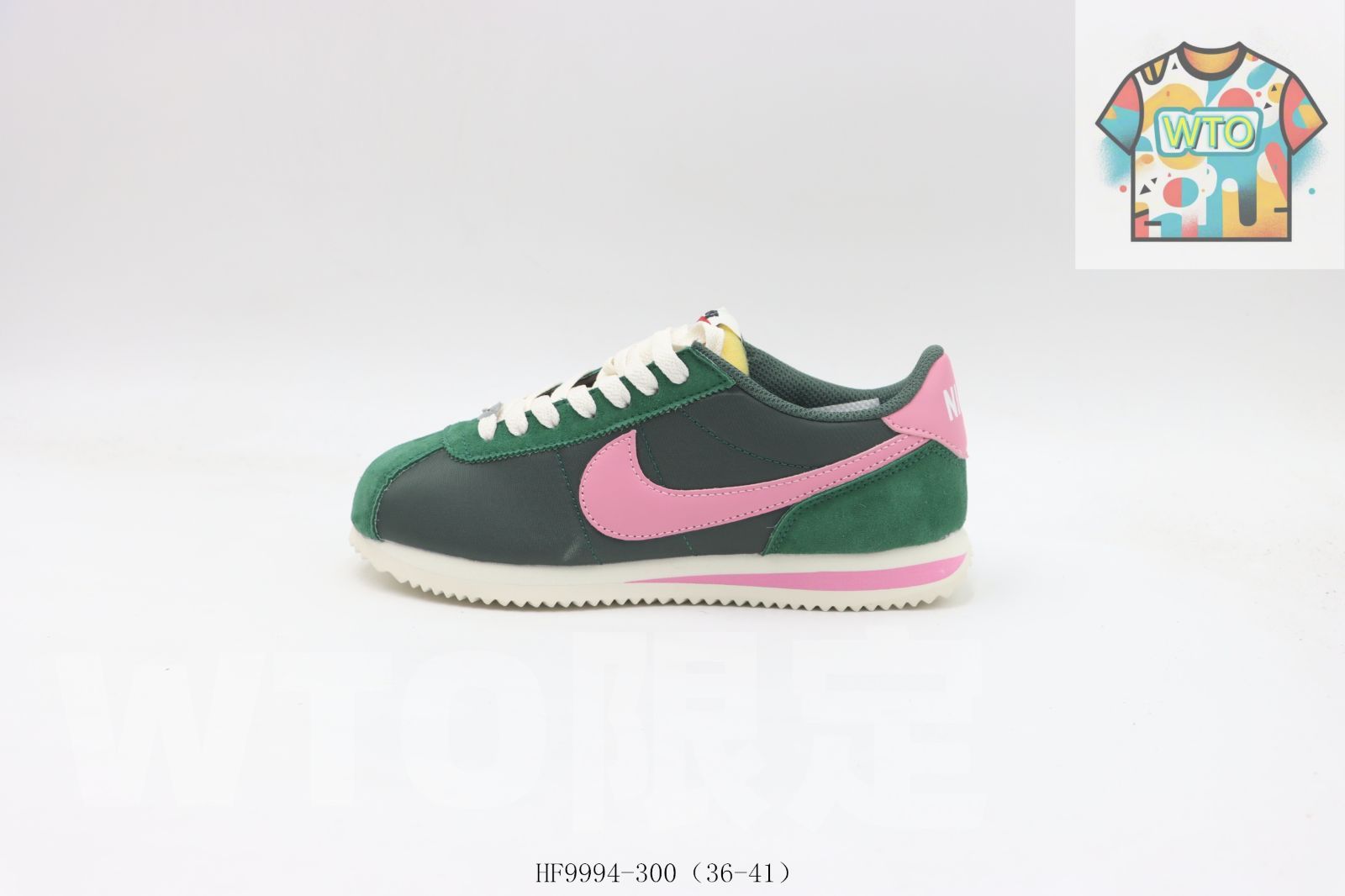 今日 Nike ナイキ コルテッツ ランニングシューズ グリーンピンク HF 9994 - 300