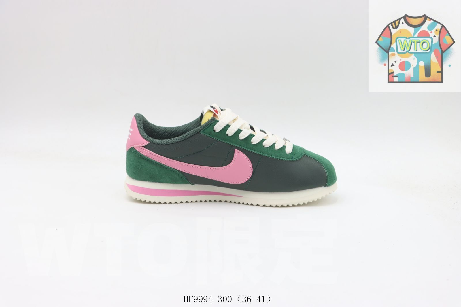 今日 Nike ナイキ コルテッツ ランニングシューズ グリーンピンク HF9994 - 300