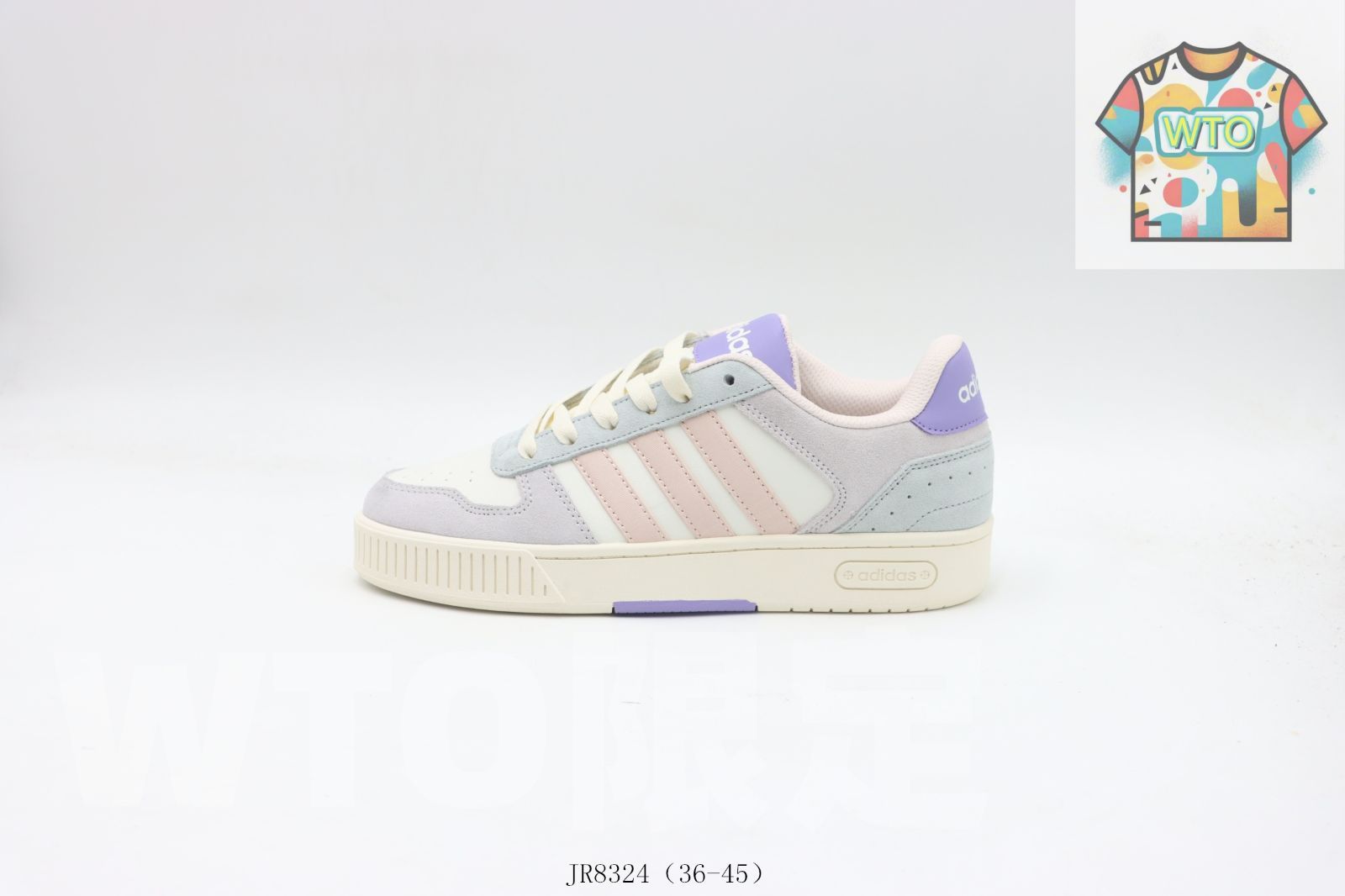 今日 Adidas アディダス ホワイト グレイ ピンク JR8324