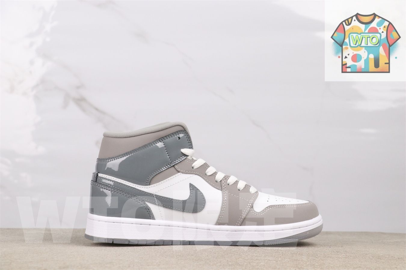 今日 Air Jordan 1 エアジョーダン 1 HF3216-100 ラッカーグレー-WTO輸入2