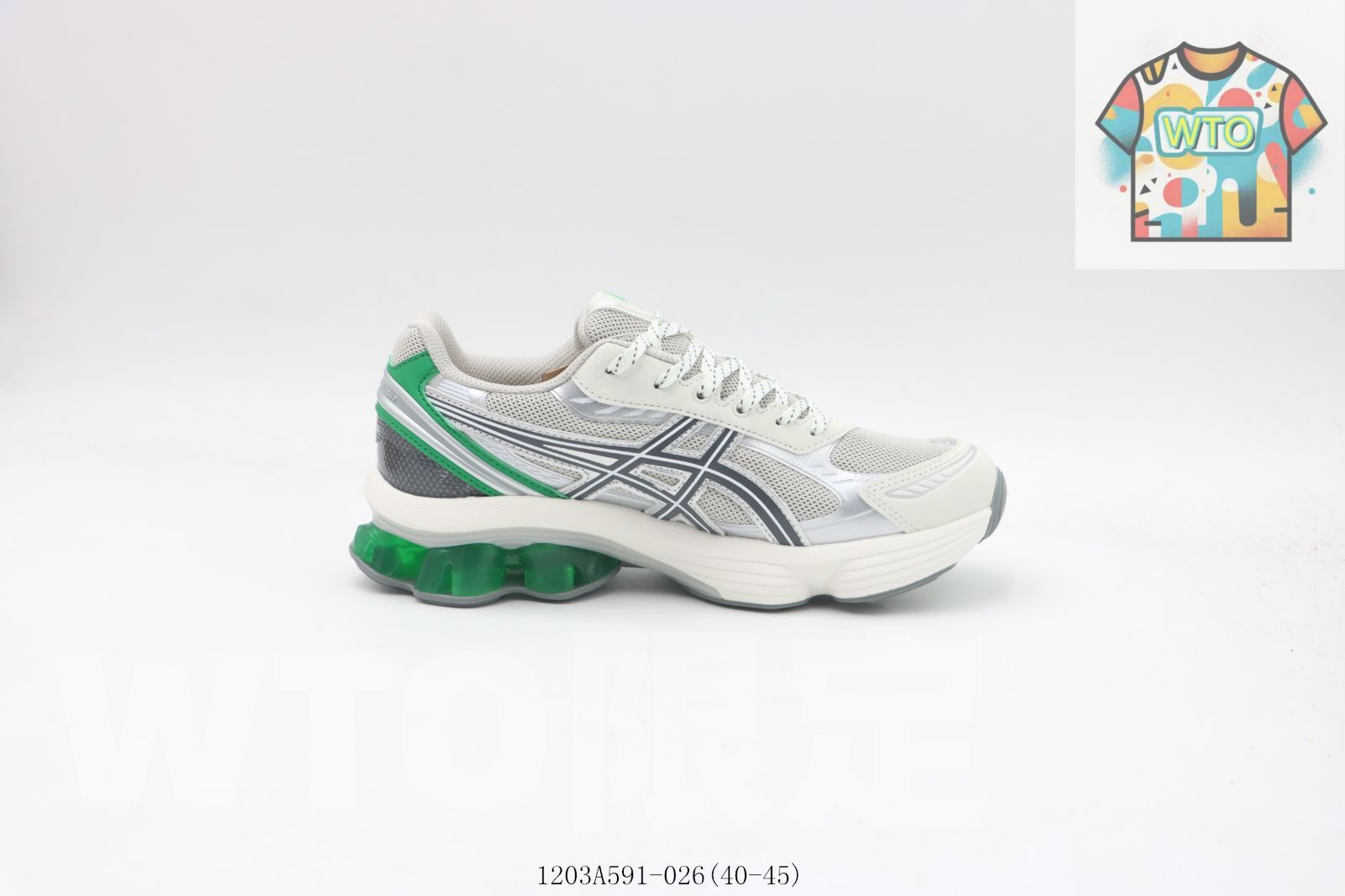 今日 アシックス ASICS アシックスランニングシューズ ホワイトグレーグリーン 1203A591 - 026