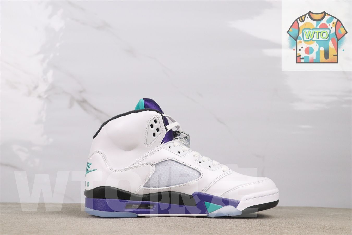 WTO通販 Air Jordan 5 エアジョーダン HQ 7978-100 ホワイト紫ブドウ2-WTO輸入-JOT 21