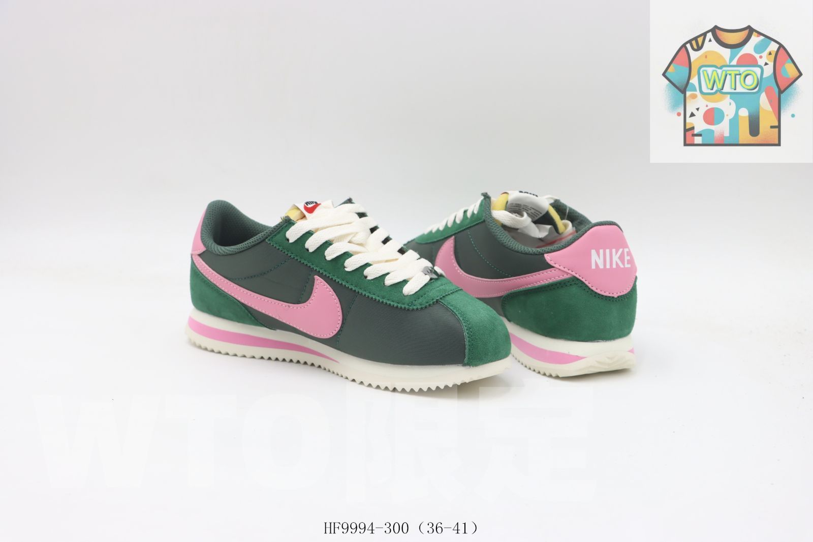  今日 Nike ナイキ コルテッツ ランニングシューズ グリーンピンク HF 9994 300 スニーカー 靴