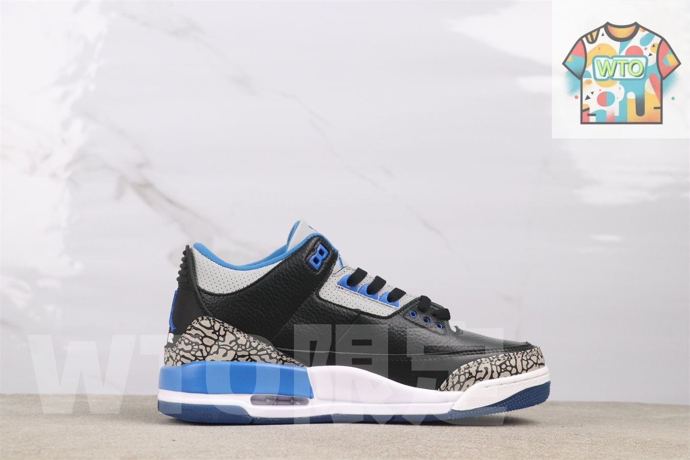 WTO通販 Air Jordan 3 エアジョーダン 136064-007 スポーツブルー2-WTO輸入-GZF 65