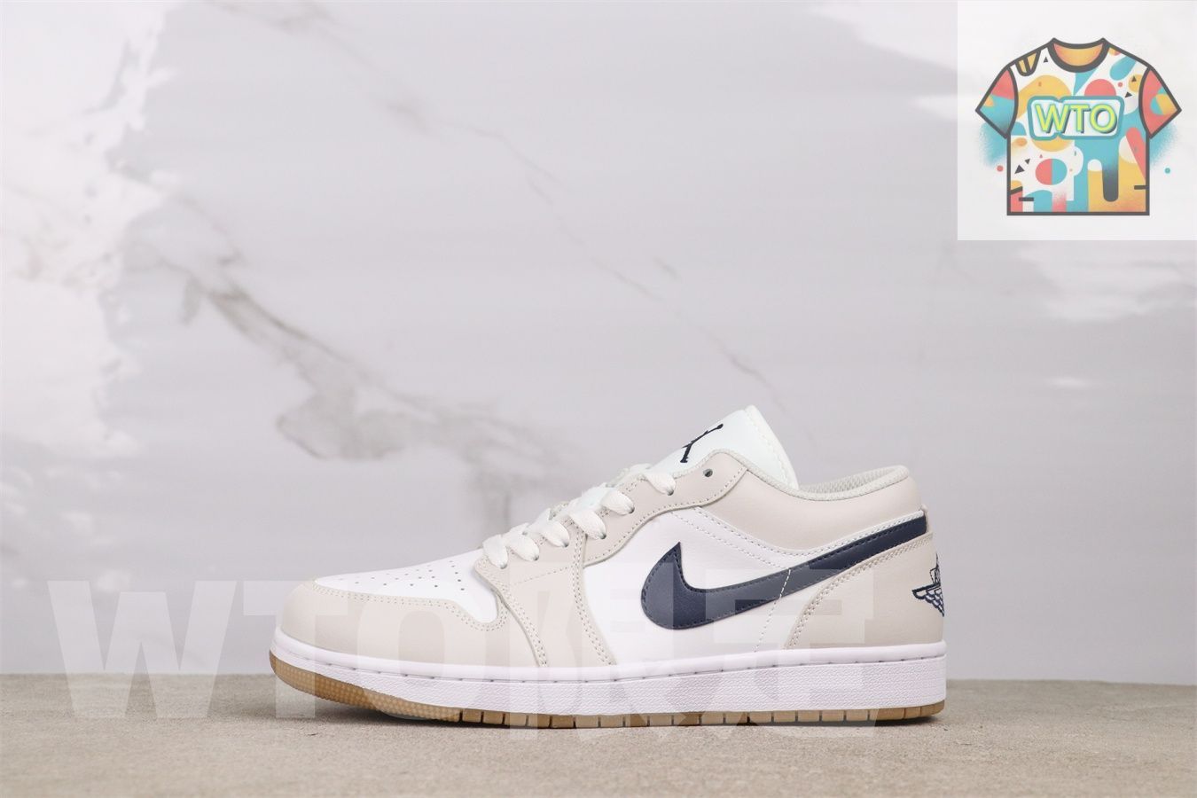 WTO通販 Air Jordan 1 エアジョーダン 553558-146 ホワイトグレイラバーソール2-WTO輸入-HXR 61