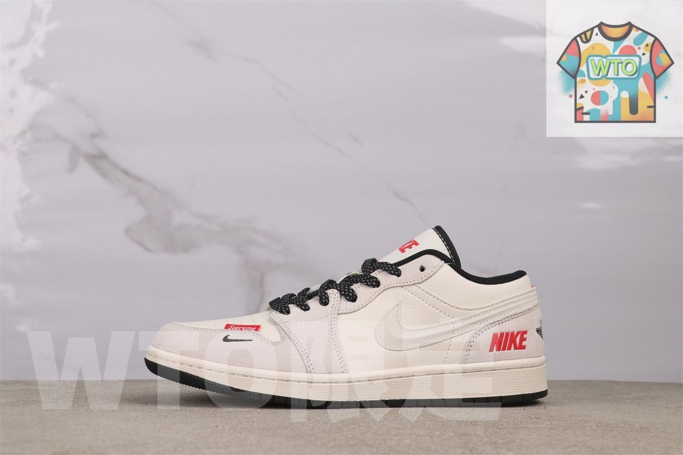 WTO通販 Air Jordan 1 エアジョーダン XS 6086 009 米色ブラック2 WTO輸入 ISG 86