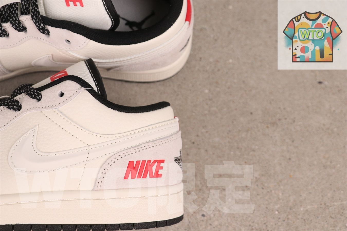  WTO通販 Air Jordan 1 エアジョーダン XS 6086-009 米色ブラック2-WTO輸入-ISG 86 スニーカー 靴