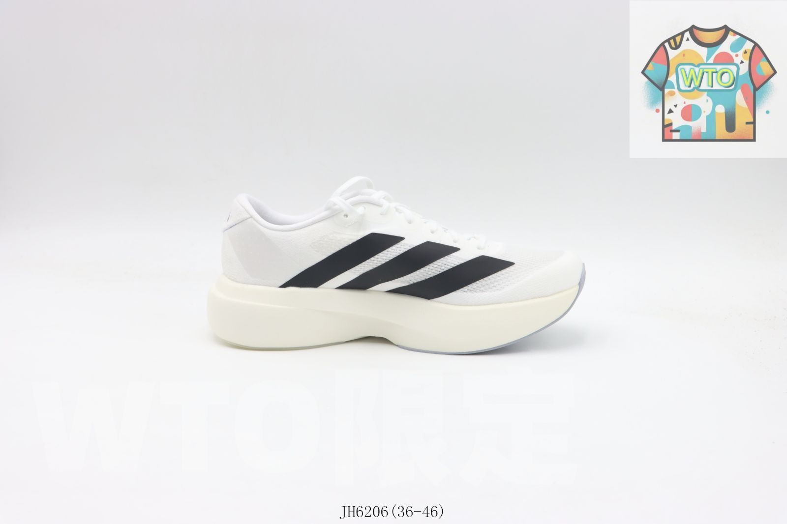 今日 Adidas アディダス ランニングシューズ JH6206 ホワイトブラック-WTO輸入2