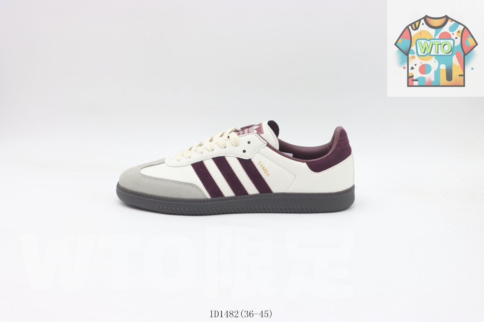 今日 アディダス Adidas スリーストライプ ローカットスニーカー 白酒紅 White Wine Red ID1482