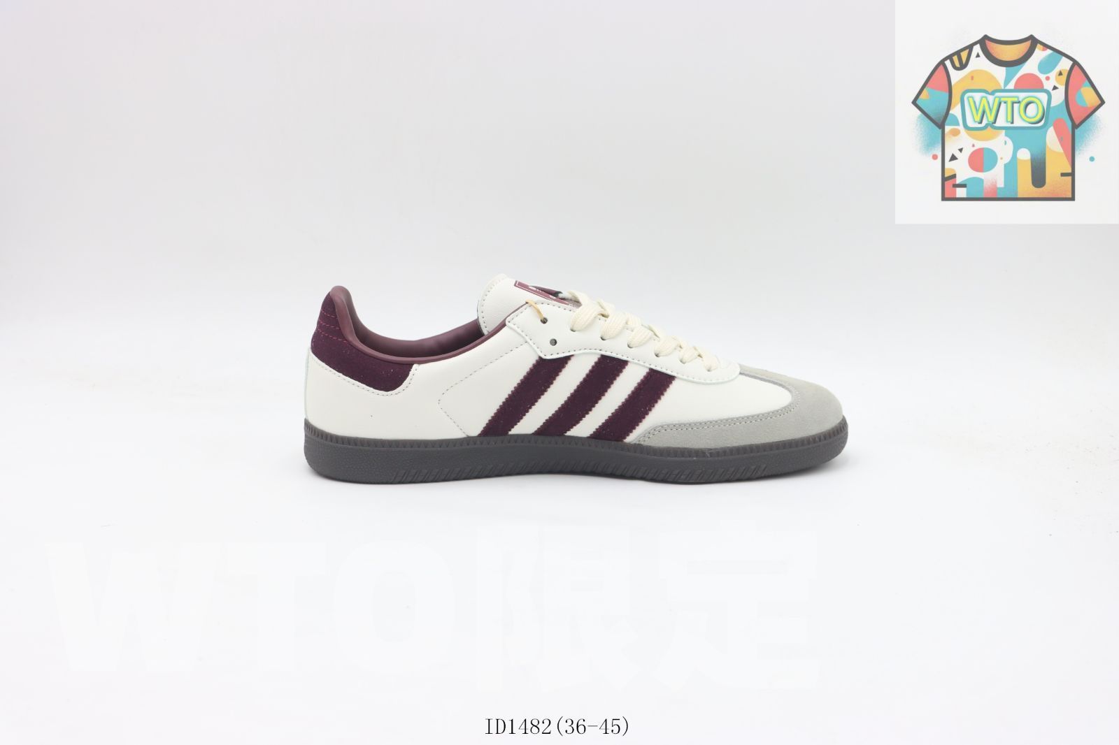 今日 アディダス Adidas スリーストライプ ローカットスニーカー 白酒紅 White Wine Red ID1482