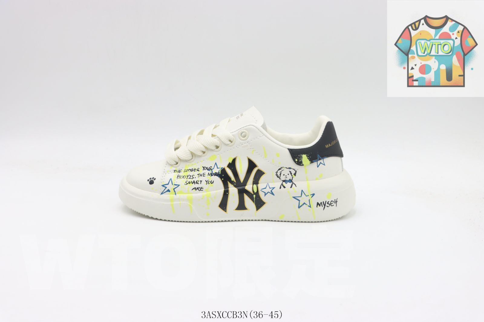 今日 MLB NY MLB ビッグボールチャンキー 3ASXCCB3N ホワイトブラックパピー-WTO輸入2