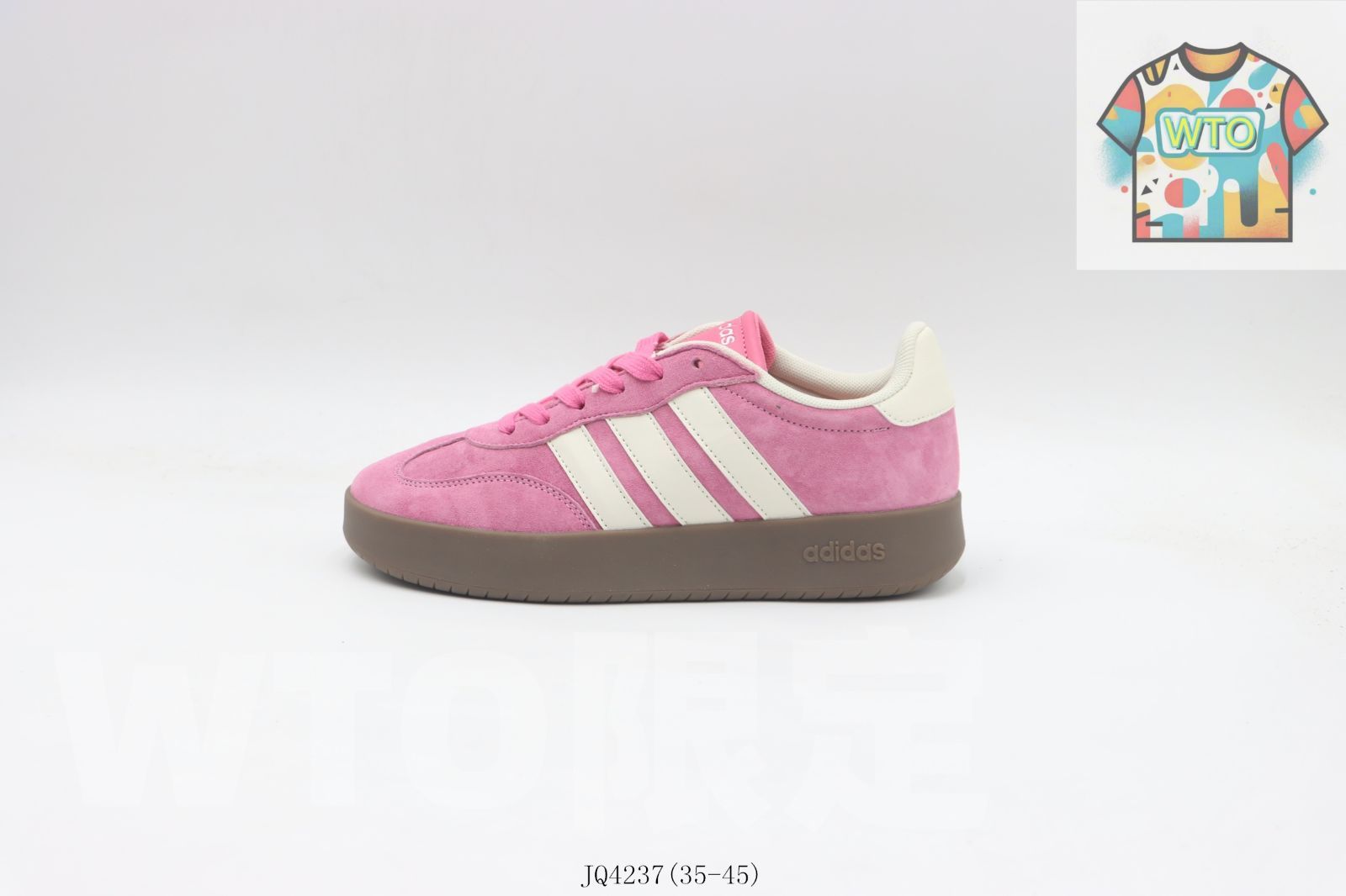 今日 Adidas アディダス クローバー ロートップ スケートシューズ ピンク JQ4237-WTO輸入2