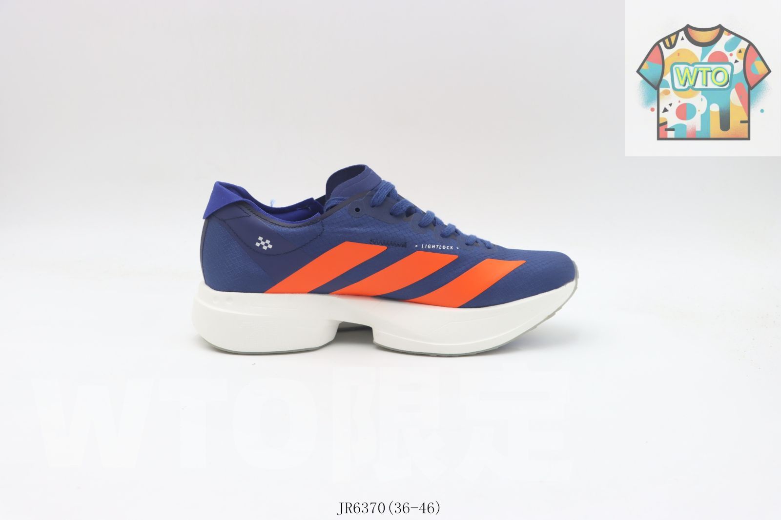 今日 アディダス Adidas ランニングシューズ ブルーオレンジ Blue Orange JR6370