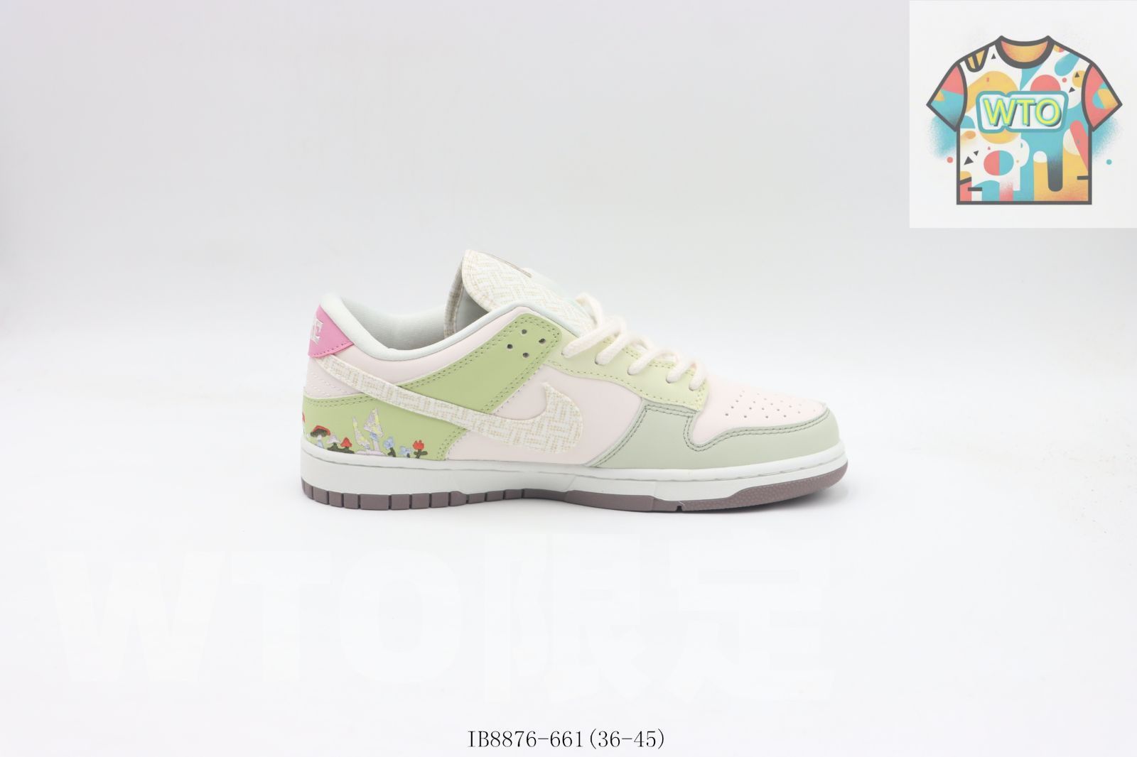 今日 Nike ナイキ スケートシューズ IB8876-661 ホワイトグリーン フラワー-WTO輸入2