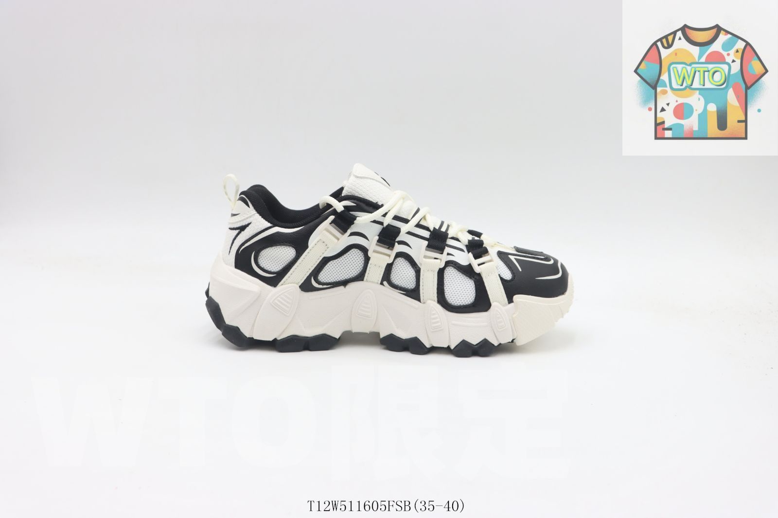 今日 フィラ FILA ダッドシューズ 白黒 White Black T12W511605FSB