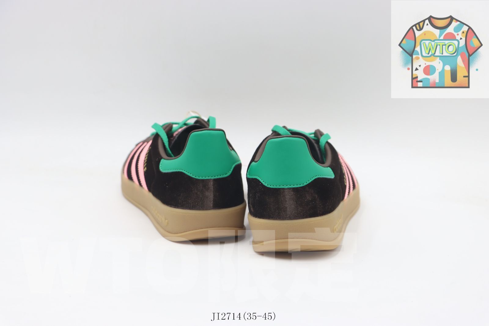  WTO通販 Adidas アディダス スケートシューズ J 12714 ブラウンピンクグリーン2-WTO輸入-RVT 96 スニーカー 靴