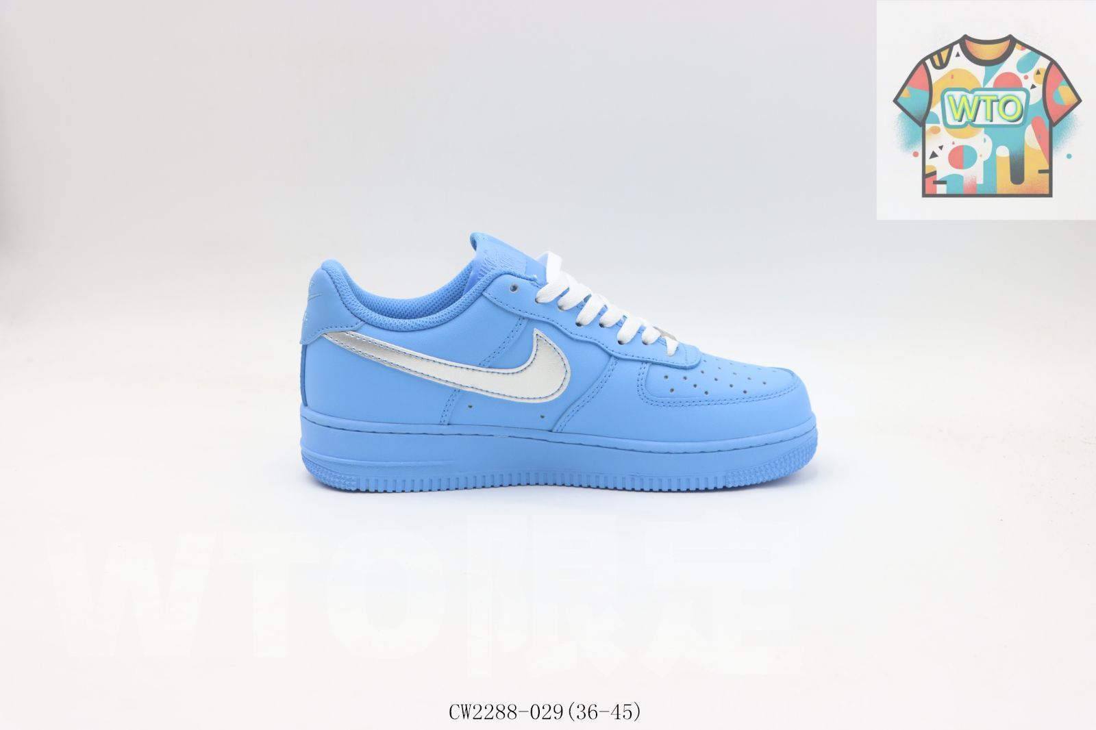 WTO通販 Nike ナイキ スケートシューズ CW 2288-029 ブルーシルバー2-WTO輸入-XPH 80