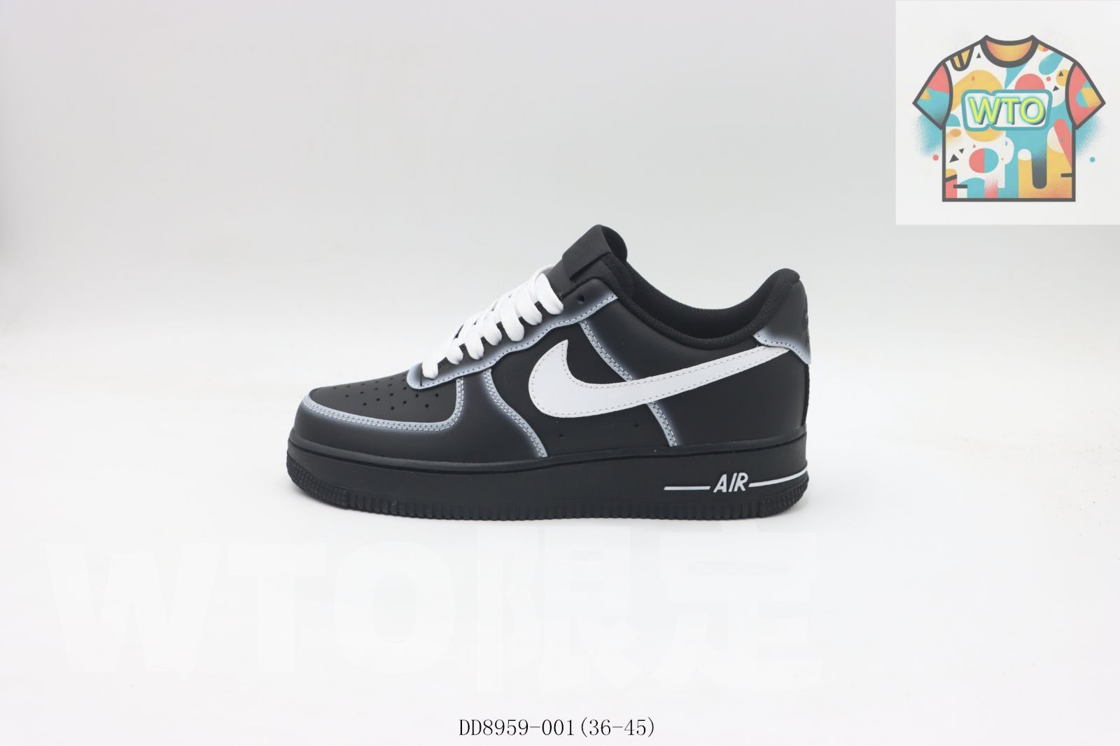 WTO通販 Nike ナイキ スケートシューズ DD 8959-001 ブラックホワイト 縫い目 ぬいめ 2-WTO輸入-WSS 73