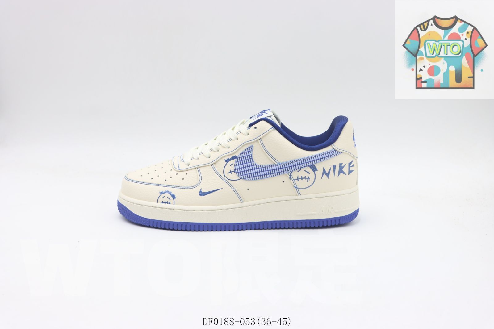 WTO通販 Nike ナイキ スケートシューズ DF 0188 053 ホワイトブルー2 WTO輸入 AMO 87