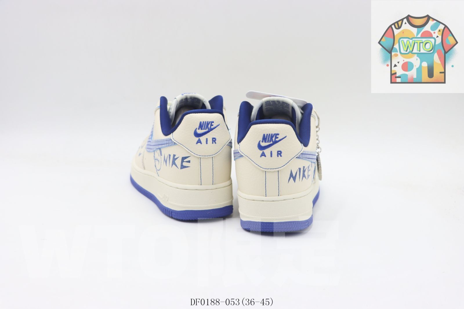  WTO通販 Nike ナイキ スケートシューズ DF 0188-053 ホワイトブルー2-WTO輸入-AMO 87 スニーカー 靴