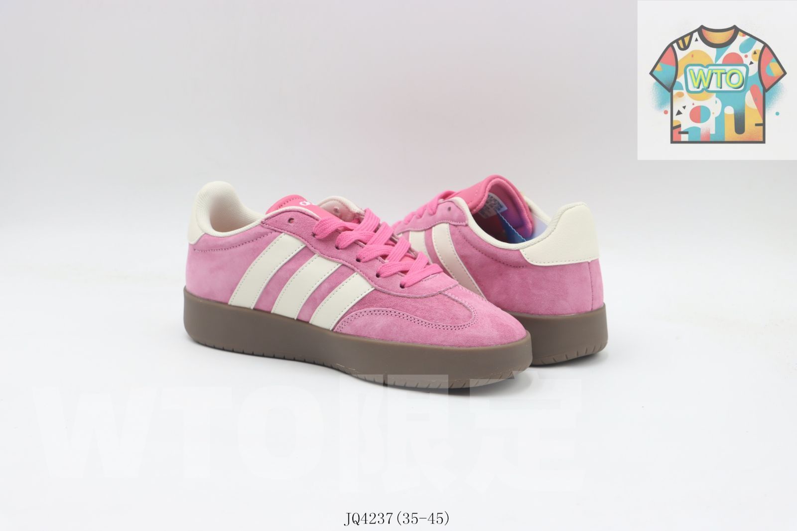  今日 Adidas アディダス クローバー ロートップ スケートシューズ ピンク JQ 4237 WTO輸入2 スニーカー 靴