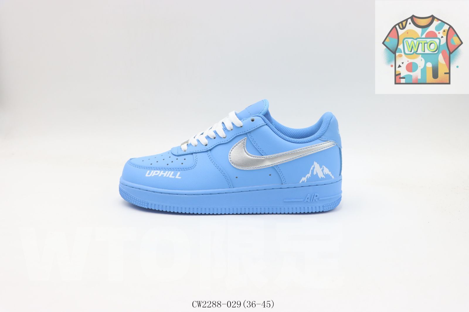 WTO通販 Nike ナイキ スケートシューズ CW 2288-029 ブルーシルバー2-WTO輸入-XPH 80