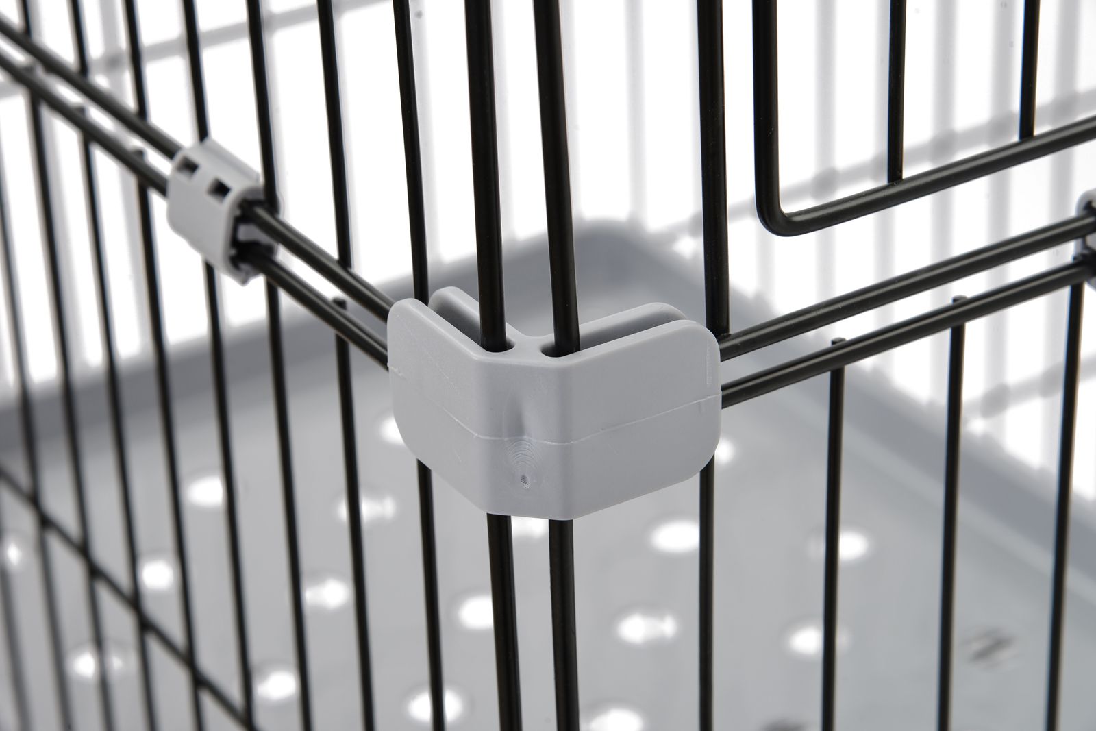 多頭飼いペットケージ グレー