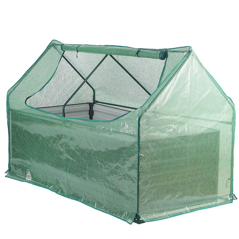 ブラック レイズドベッド 温室ハウス ビニールハウス ガーデンハウス グリーンハウス 家庭用 農業 家庭菜園 簡易温室 園芸 DIY温室 屋外