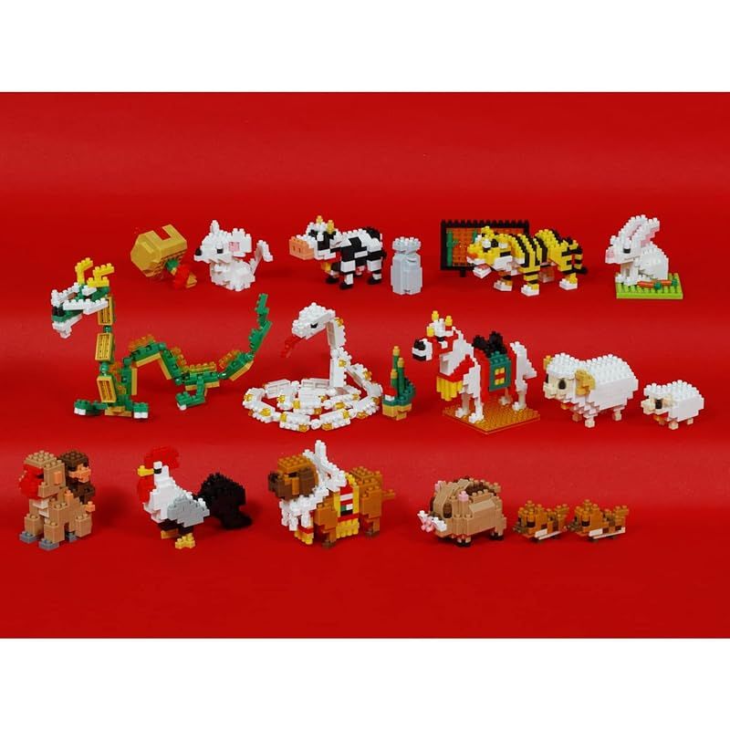  カワダ Kawada ナノブロック 干支 十二支セット NB 055 0 その他 ブロック玩具