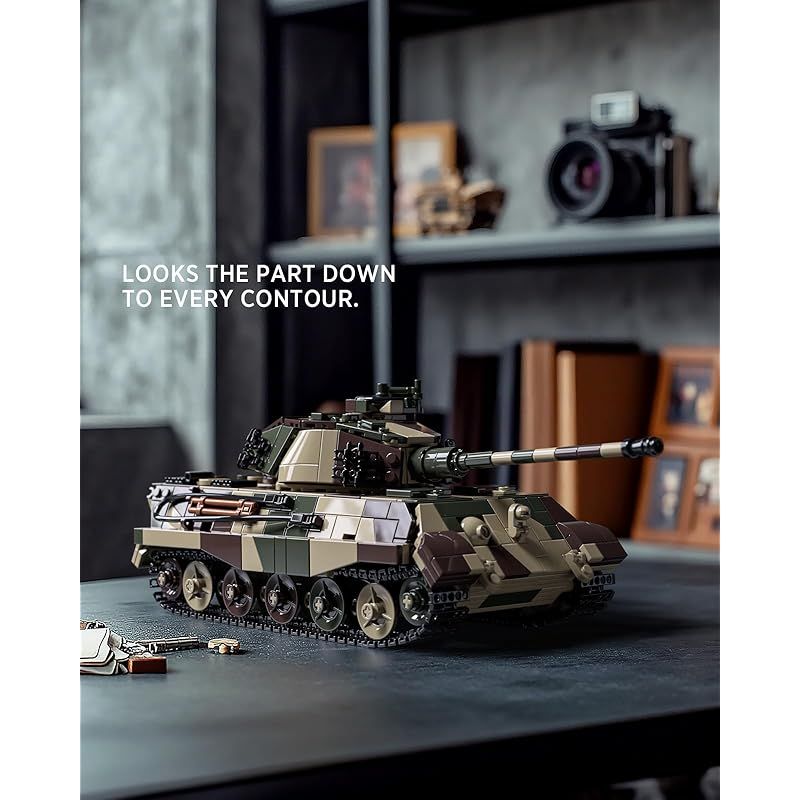 Nifeliz 虎王戦車ブロックおもちゃ 大人向け組み立てブロック 軍事モデル ミリタリーオモチャ オフィス 自宅インテリア向け プレゼント 1 267 ピース NF 10315