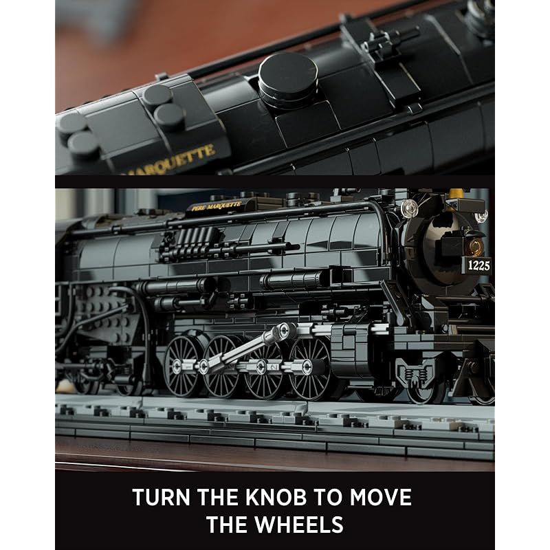 迅速発送】Nifeliz 1225蒸気機関車ブロックおもちゃ 大人向け組み立て