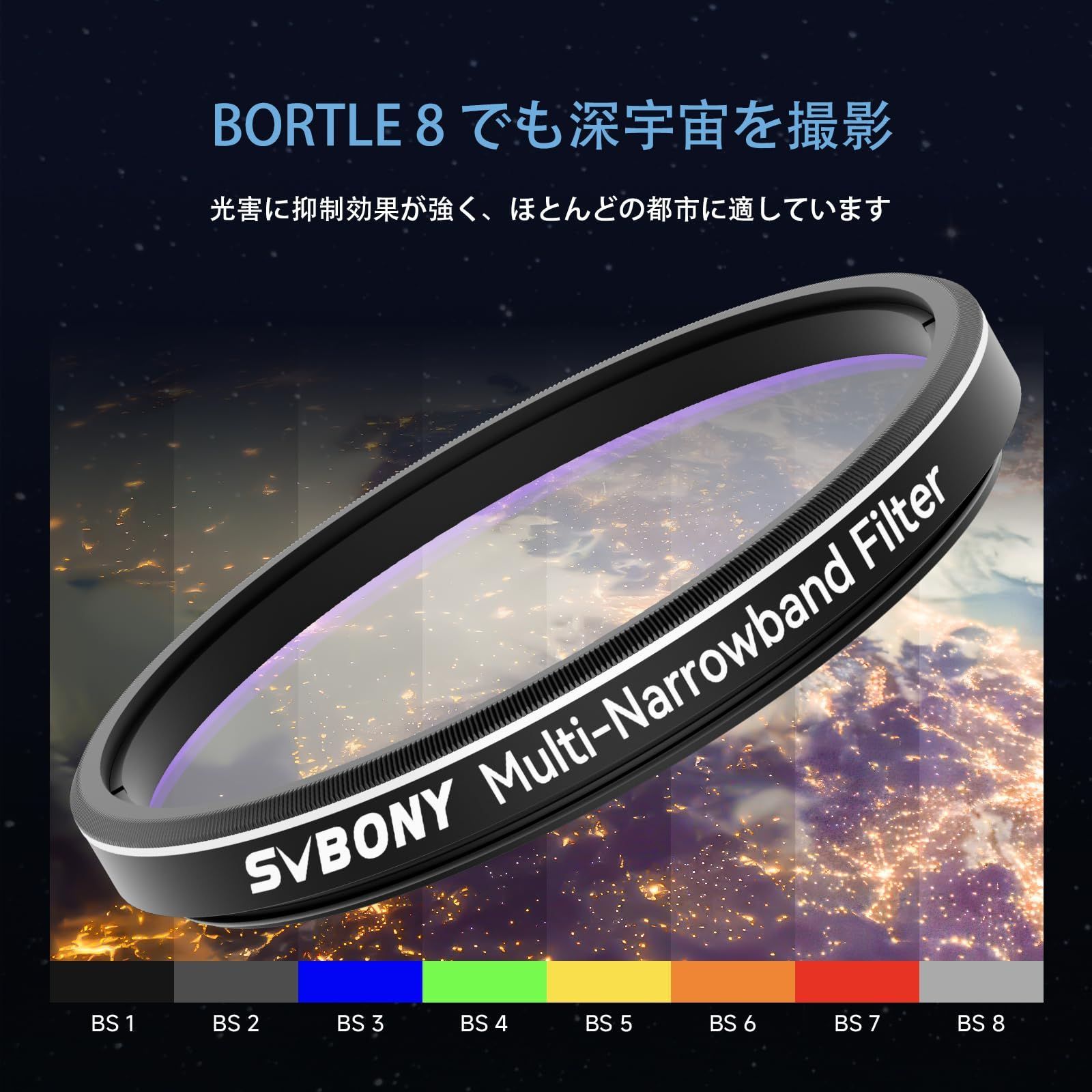 狭帯域フィルター 望遠鏡用
