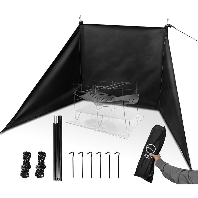 ZEN Camps 火護り HIMORI 焚き火 陣幕リフレクター 風防 風よけ ウィンドスクリーン 難燃性 高耐熱 キャンプ 焚火陣幕 本体