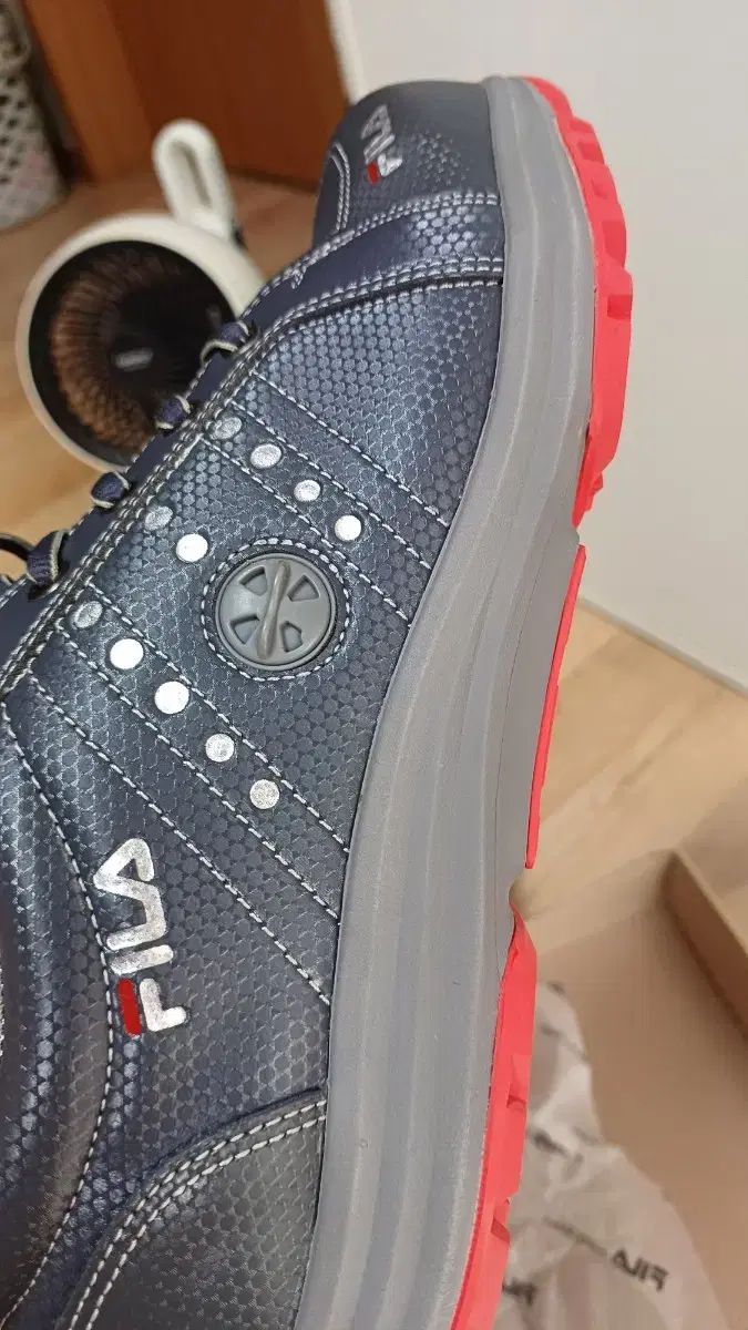 フィラ FILA 安全靴 ネイビー レッド 285mm