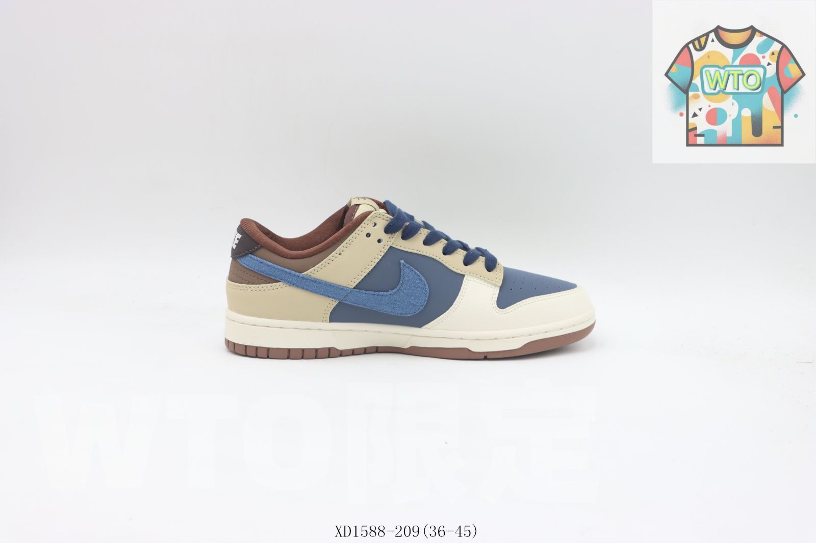 WTO通販 Nike ナイキ スケートシューズ XD 1588-209 ホワイトブルーブラウン-WTO輸入-VUA 44