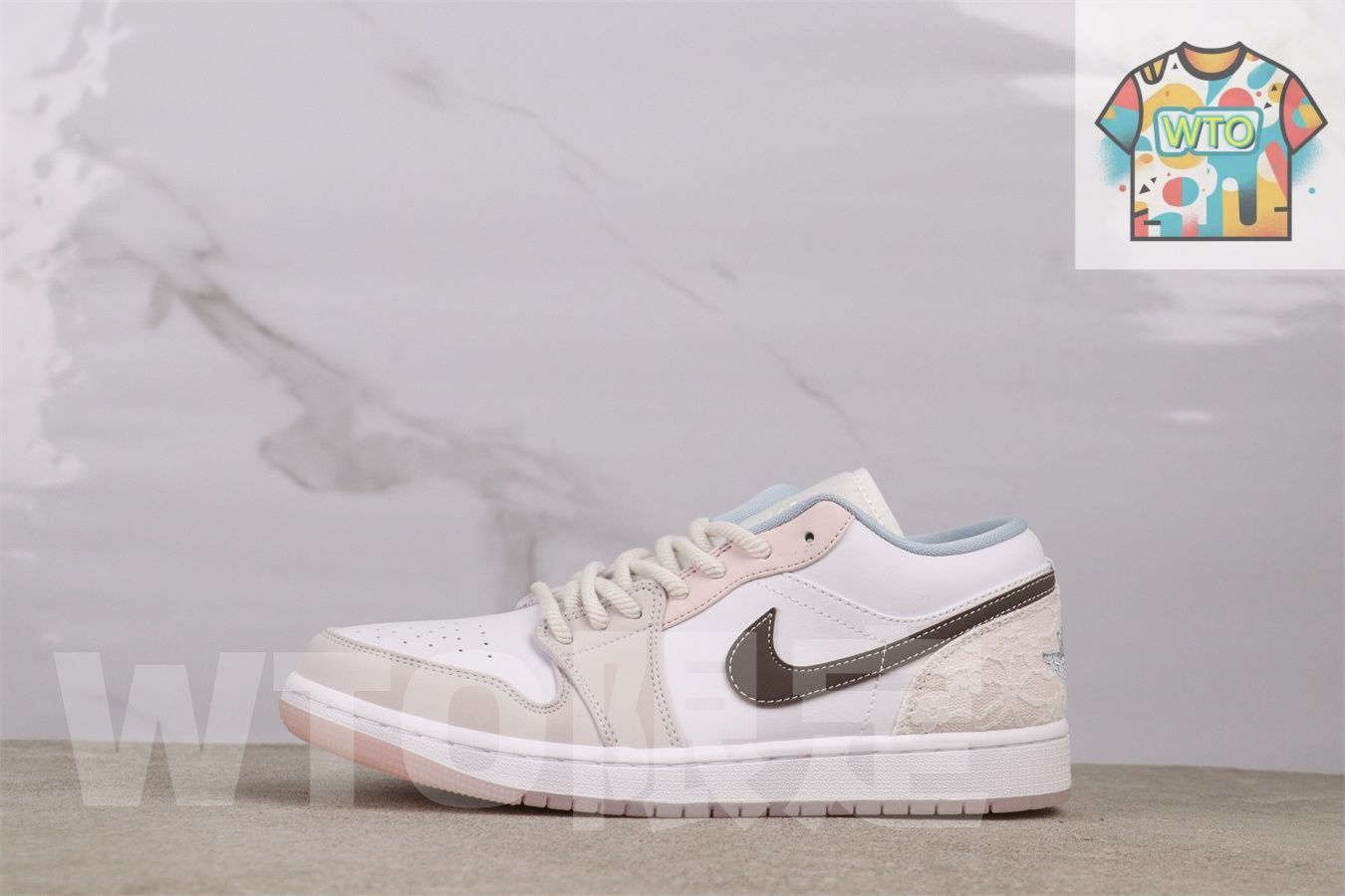 WTO通販 Air Jordan 1 エアジョーダン 代 IB 8859-101 ホワイトピンク-WTO輸入-IWO 51