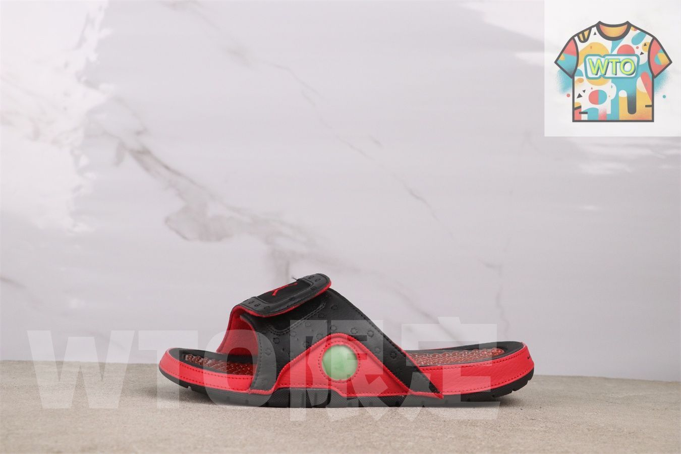 WTO通販 エアジョーダン 13 代 684915-001 ブラックレッド スリッパ-WTO輸入-IHJ 76