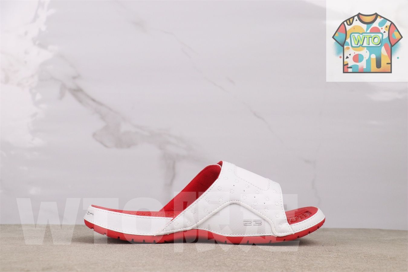 WTO通販 Air Jordan 13 エアジョーダン 代 684915-121 ホワイトレッド スリッパ-WTO輸入-DXF 89