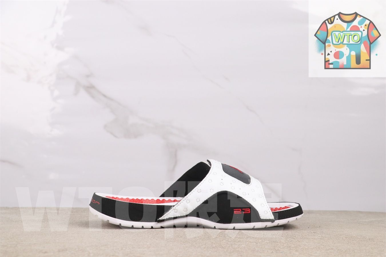 WTO通販 エアジョーダン 13 684915-106 ホワイトブラックレッド スリッパ-WTO輸入-VFM 24