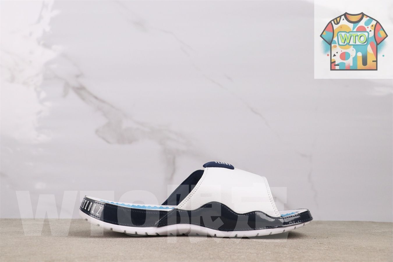WTO通販 エアジョーダン AA 1336-100 ホワイトブルー スリッパ-WTO輸入-YCX 06