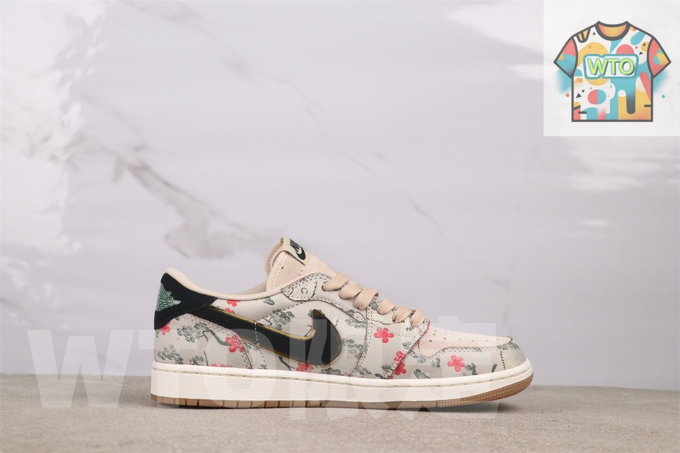 WTO通販 Air Jordan 1 HV 8293-100 エアジョーダン 代 ツルと梅の花 -WTO輸入-QHV 93