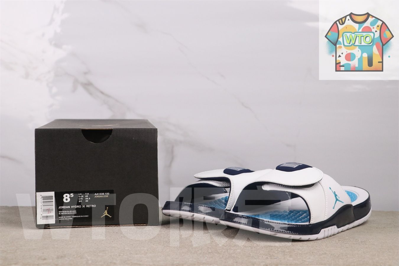  WTO通販 エアジョーダン AA 1336-100 ホワイトブルー スリッパ-WTO輸入-WHA 33 スニーカー キッズシューズ