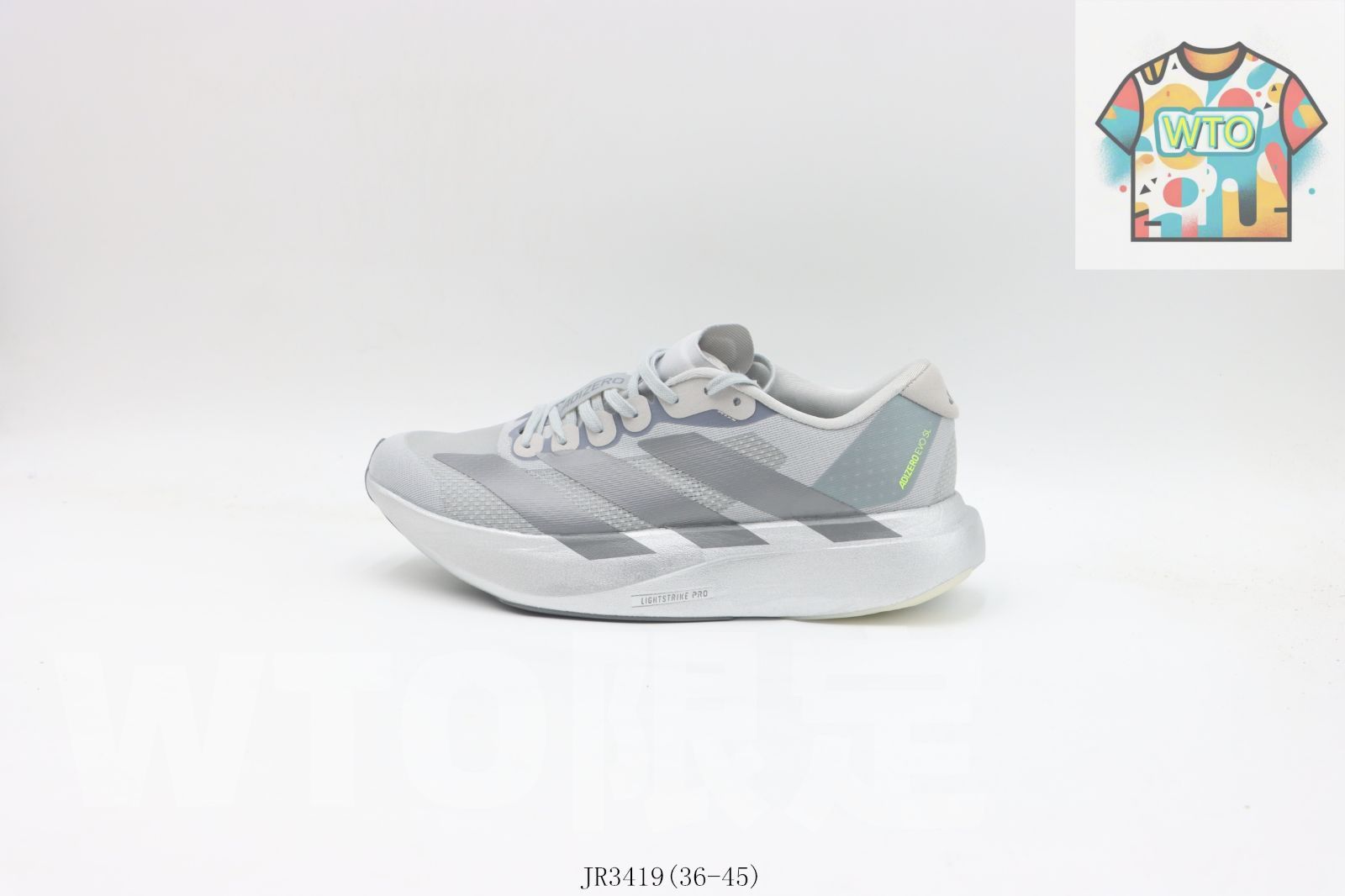 WTO通販 アディダス ランニングシューズ JR 3419 グレー-WTO輸入-UXV 15